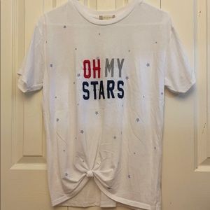 red white & blue tshirt